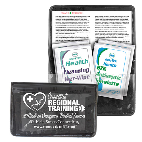 "CRESCENT" First Aid Antiseptic & Disinfectant Wipes Pack In Translucent Vinyl Pouch