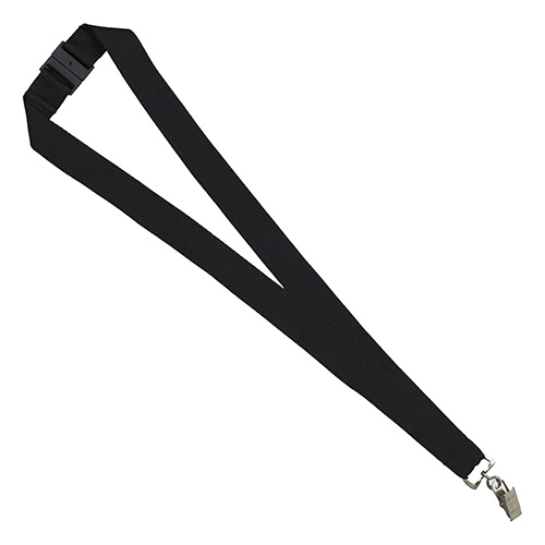 "OWEN" 1” Blank Lanyard with Breakaway Safety Release Attachment - Bulldog Clip