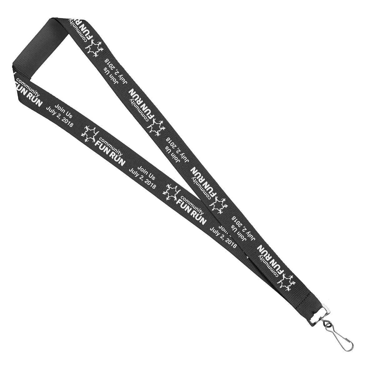 "LASALLE" 1” Import Air Ship Silkscreen Lanyard