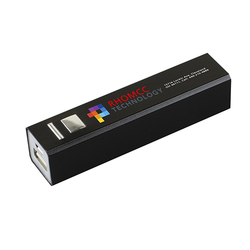 "IN CHARGE ALLOY" UL Listed Aluminium 2200 mAh Lithium Ion Portable Power Bank Charger (Photoimage Full Color)