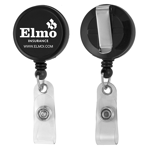 "WORTHINGTON VL" 30" Cord Round Jumbo Imprint Retractable Badge Reel and Badge Holder with Metal Slip Clip Attachment