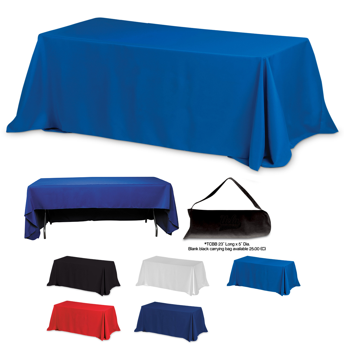"PREAKNESS EIGHT" Fits 8 ft Table 3-Sided Economy Table Cover Throws (Spot Color Print)