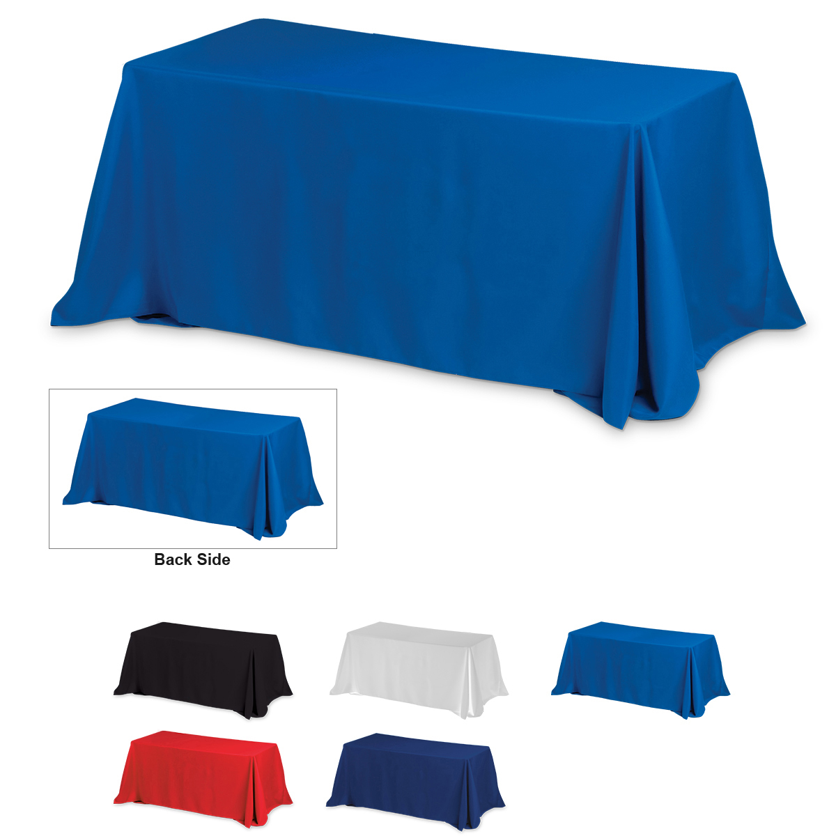 "ZENYATTA EIGHT" 4-Sided Throw Style Table Covers & Table Throws (Spot Color Print) / Fits 8 ft Table