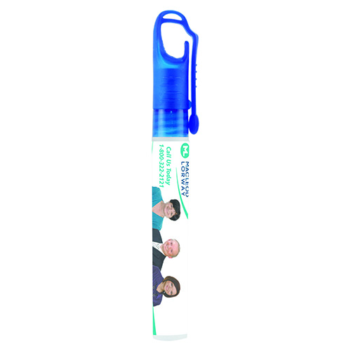 "SPRAYCLIP" 10 ml. Antibacterial Hand Sanitizer Spray Pump Bottle with Carabiner Clip Cap(PhotoImage Full Color)