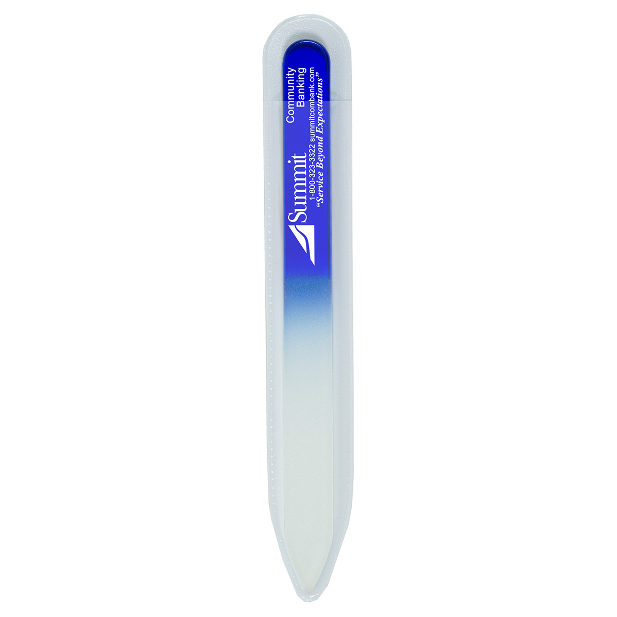 "NAILED IT" Tempered Glass Nail File in Clear Sleeve
