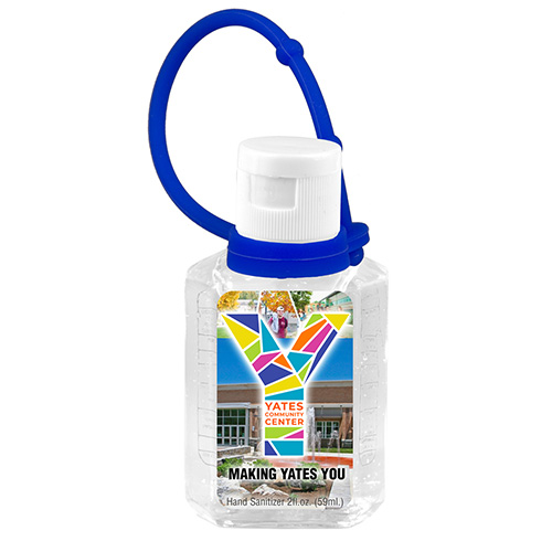 "BREEZE" 0.5 oz Compact Hand Sanitizer Antibacterial Gel in Flip-Top Squeeze Bottle with Adjustable Silicone Carry Strap