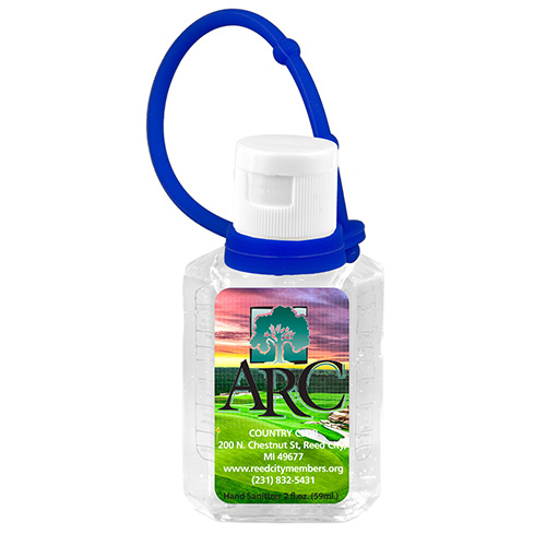 "BLAST" 1.0 oz Compact Hand Sanitizer Antibacterial Gel in Flip-Top Squeeze Bottle with Adjustable Silicone Carry Strap
