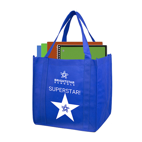 12-1/2" W x 13" H - "MEGA" Grocery Shopping Tote Bag