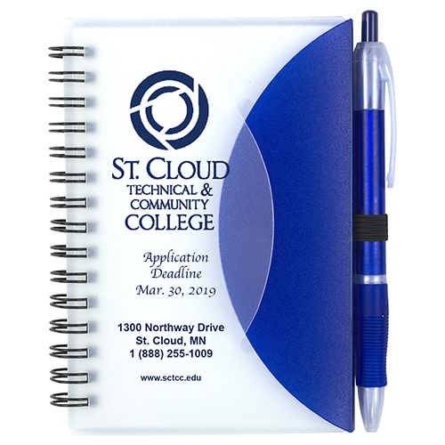 "CUPERTINO" Stylish Spiral Notepad Notebook with Matching Color Pen