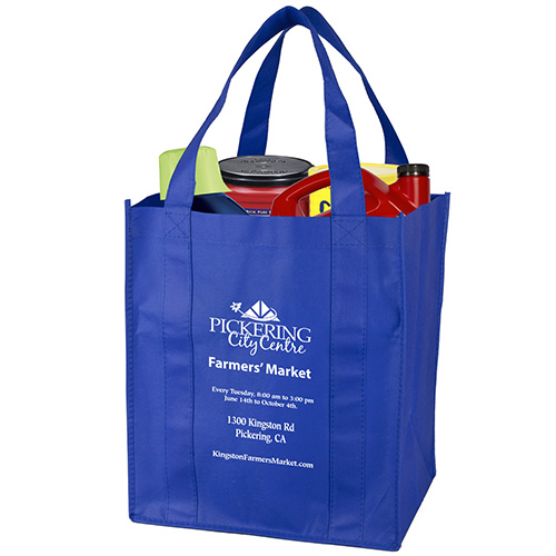 13" W x 15" H -"SUPER MEGA" Grocery Shopping Tote Bag