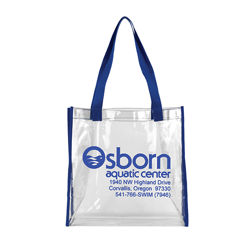 12” W x 12” H - “Matterhorn” Clear Vinyl Stadium Compliant Tote Bag