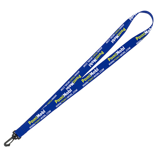 "AURORA" 3/4" Super Soft Polyester Silkscreen Lanyard (Overseas Production 8-10 Weeks)