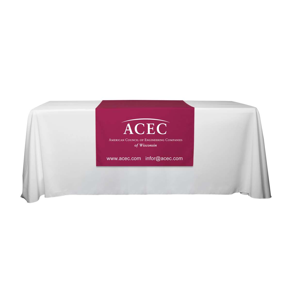 "ROGER SIX" 60 L Table Runners (Spot Color Print) / Accommodates 3 ft Table and Larger