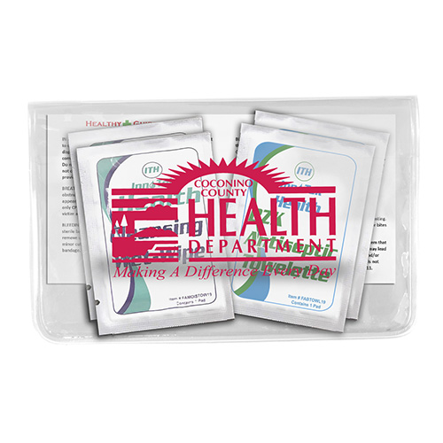 "CRESCENT" Antiseptic & Disinfectant Wipes Pack In Translucent Vinyl Kit