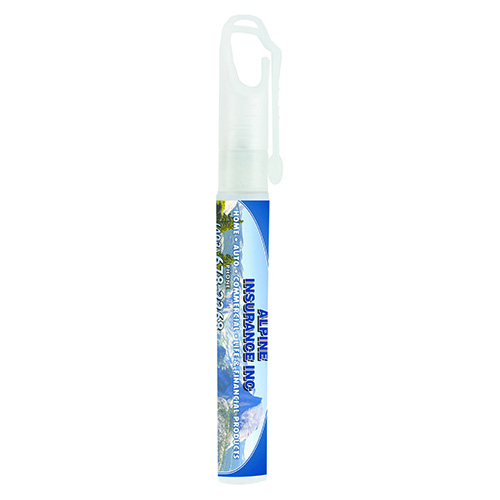 "SPRAYCLIP" 10 ml. Antibacterial Hand Sanitizer Spray Pump Bottle with Carabiner Clip Cap(PhotoImage Full Color)