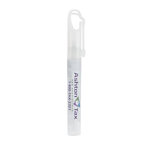 "SPRAYCLIP" 10 ml. Antibacterial Hand Sanitizer Spray Pump Bottle with Carabiner Clip Cap