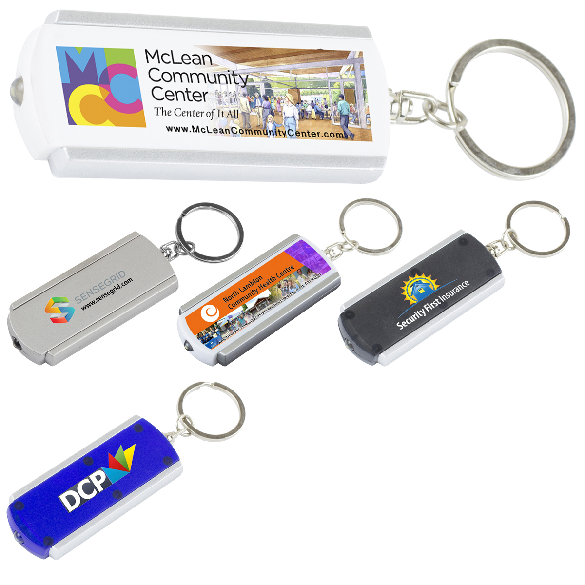 "VOYAGER FC" PhotoImage ® Full Color Imprint Slim Keyholder Keylight with Bright White LED Light