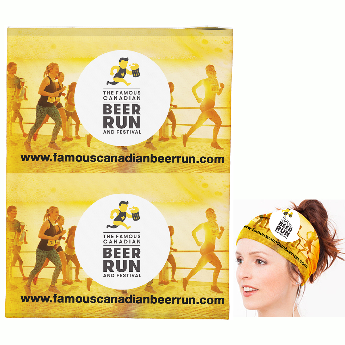 "Full Colour Sublimation Cooling Fandana™" 170 GSM Multi-Functional Cooling Gaiter, Facecover and Headwear - Overseas Production