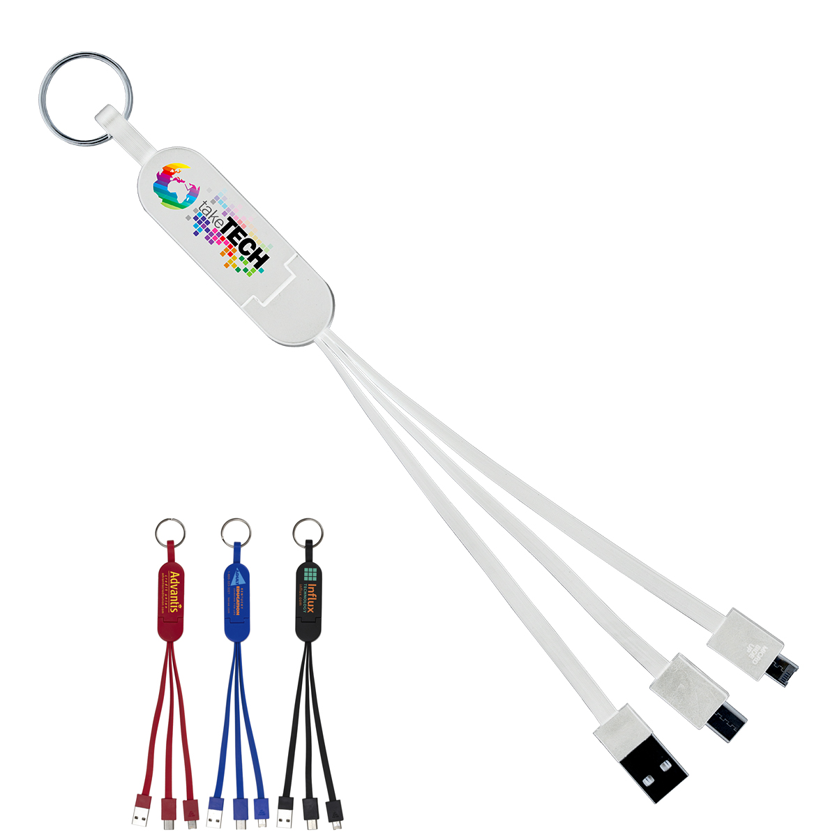 "ESCALANTE" 5-in-1 Cell Phone Charging Cable with Type C Adapter and Phone Stand