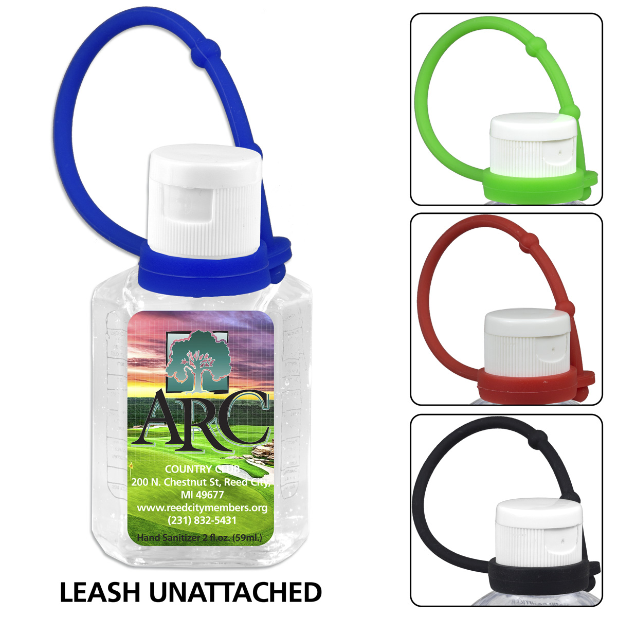 "BLAST" 1.0 oz Compact Hand Sanitizer Antibacterial Gel in Flip-Top Squeeze Bottle with Adjustable Silicone Carry Strap