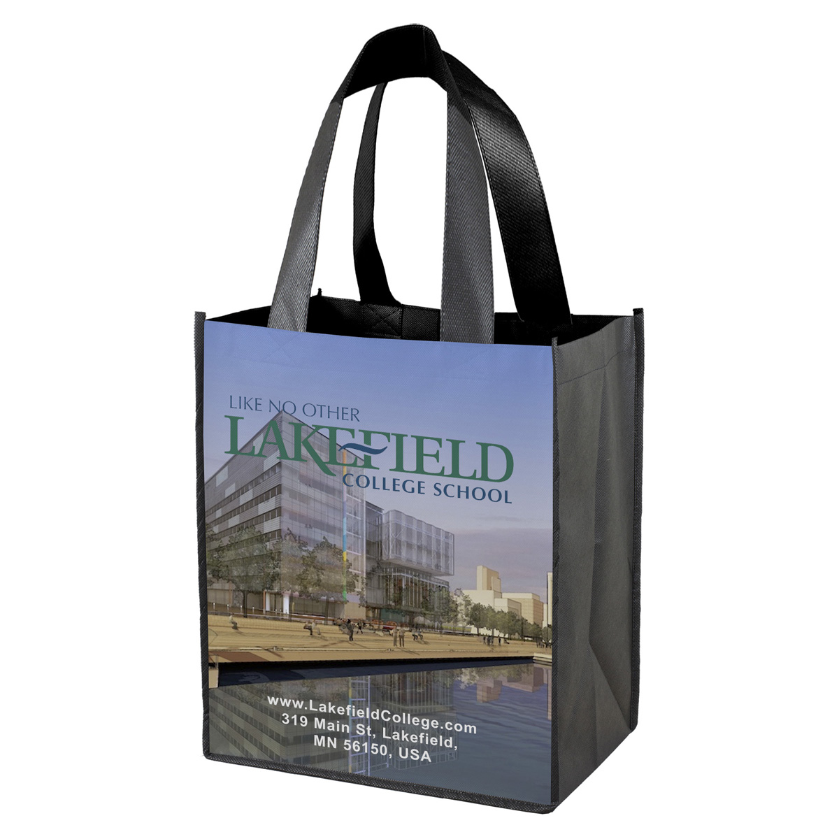 “GALLERIA” 12” W x 13” H Full Color Import Air Ship Grocery Shopping Tote Bags