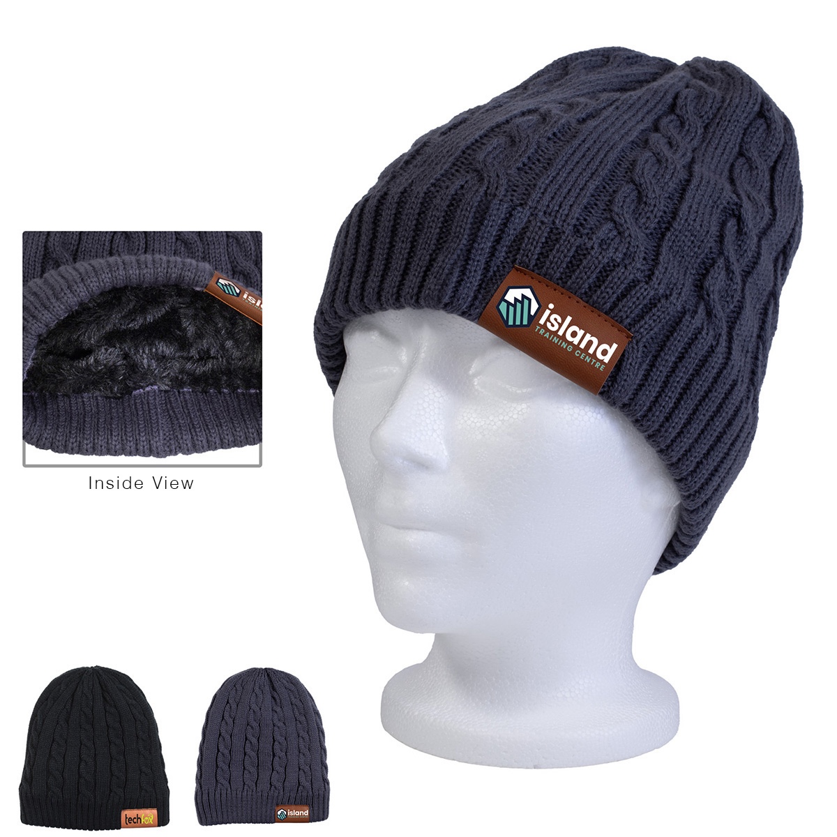 "THE COZY" Cable Knit Beanie With Fluffy Soft Lining