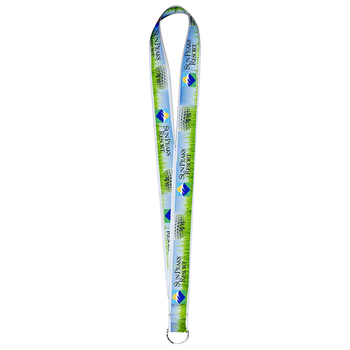 "MCGILL" 1" Textured Polyester Multi-Color Sublimation Lanyard