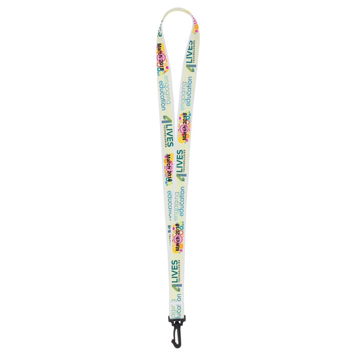 "OWEN" 3/4” Super Soft Polyester Multi-Color Sublimation Lanyard (Overseas Production 8-10 Weeks)