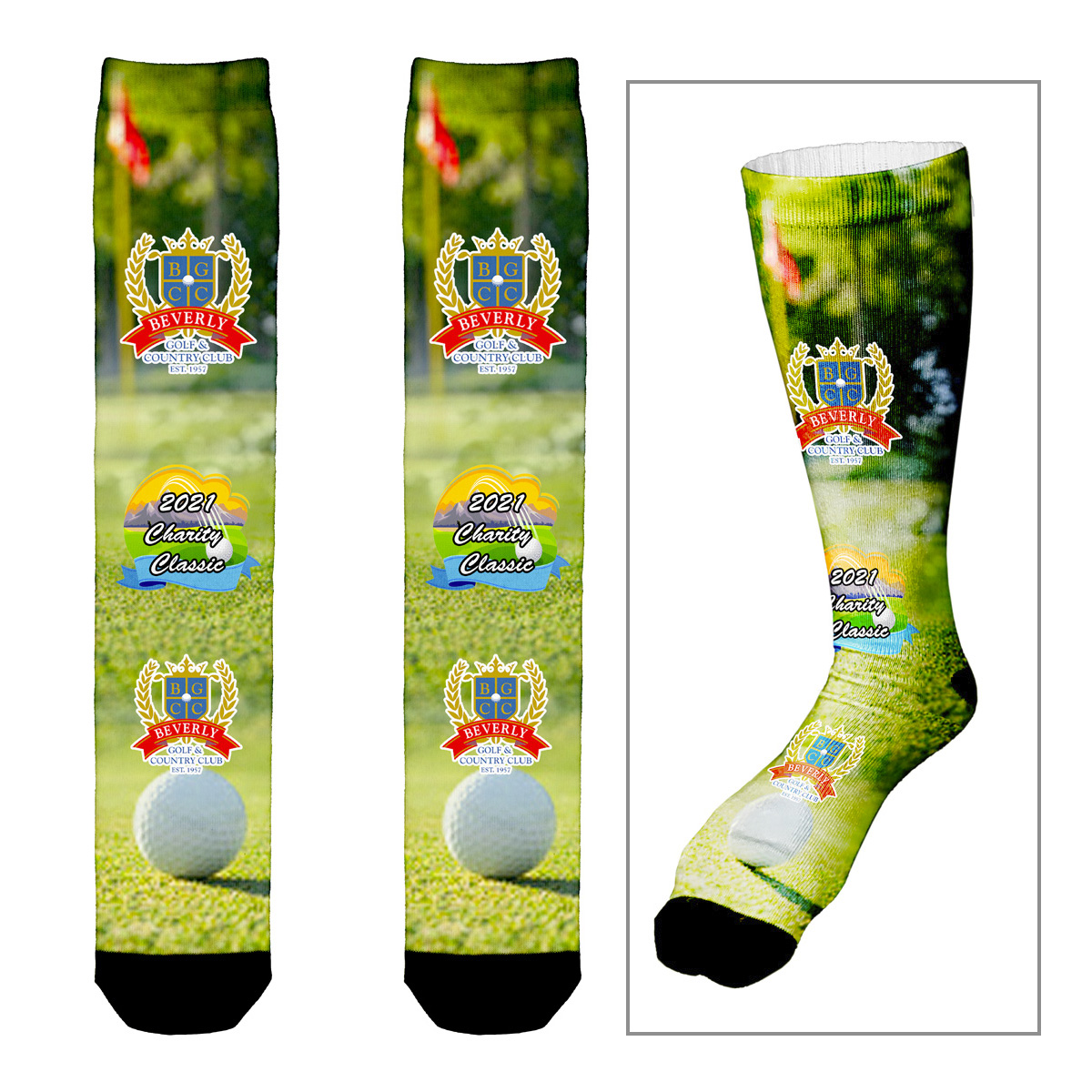 "THAMES" Dye Sublimated  Dress Socks (Pair)