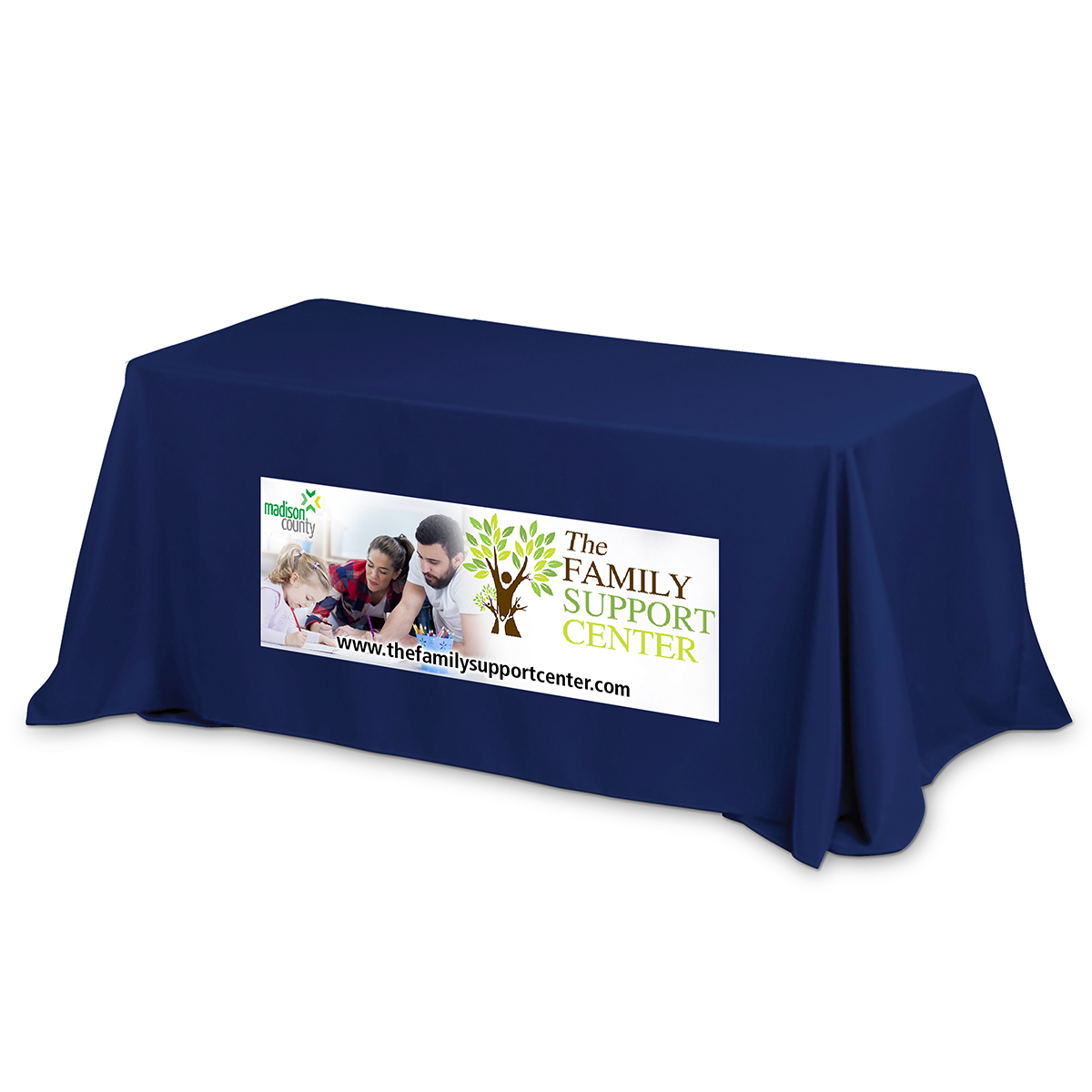 "Preakness Six" Fits 6 ft Table 3-Sided Economy Table Covers & Table Throws (PhotoImage Full Colour)