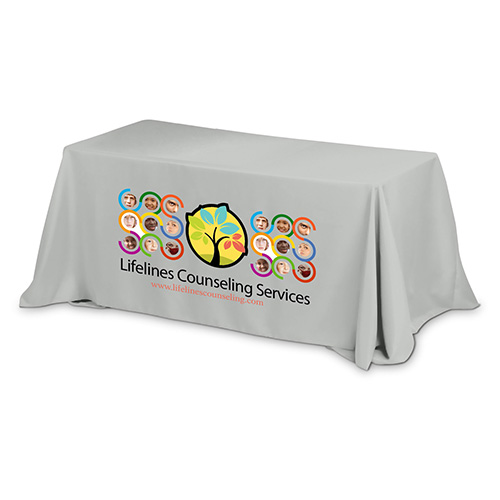 "Preakness Eight" 3-Sided Economy 8 ft Table Cloth & Covers (PhotoImage Full Colour) / Fits 8 ft Table