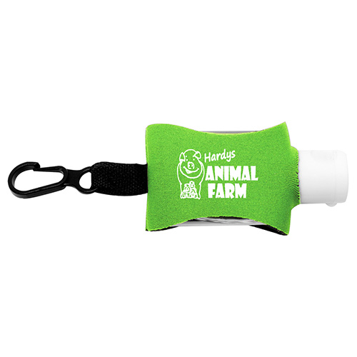 "SANPAL SLEEVE" 0.5 oz Hand Sanitizer Antibacterial Gel in Clip-On Neoprene Sleeve Cover