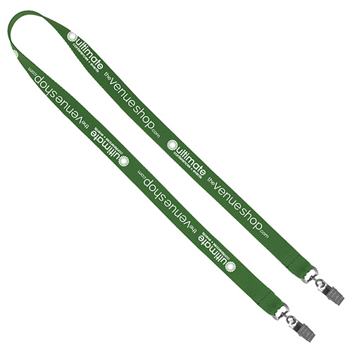 "CULVER" 3/4" Width Dual Attachment Silkscreen Polyester Lanyard