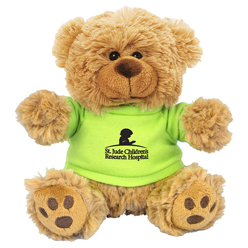 "TED T. BEAR" 6" Plush Teddy Bear With Choice of T-Shirt Color