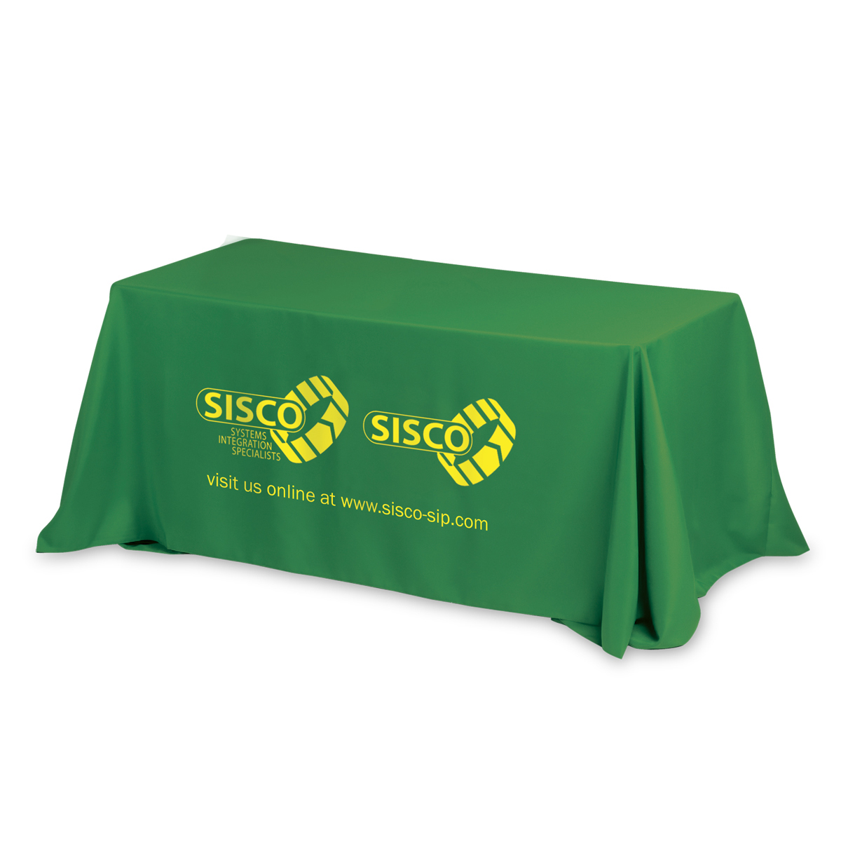 "ZENYATTA EIGHT" 4-Sided Throw Style Table Covers & Table Throws (Spot Color Print) / Fits 8 ft Table