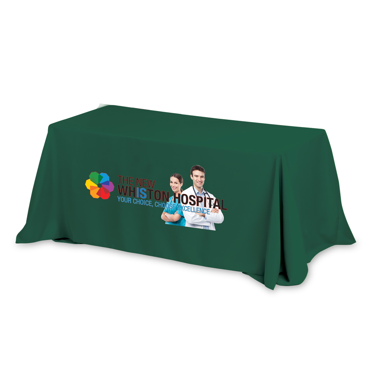 "ZENYATTA SIX" 4-Sided Throw Style Table Covers & Table Throws (PhotoImage Full Color) / Fits 6 ft Table