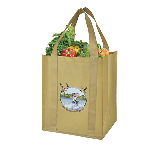 13" W x 15" H -"SUPER MEGA" Grocery Shopping Tote Bag