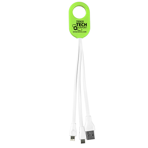 "WEBER" 5-in-1 Cell Phone Charging Cable with Type C Adapter and Carabiner Type Spring Clip