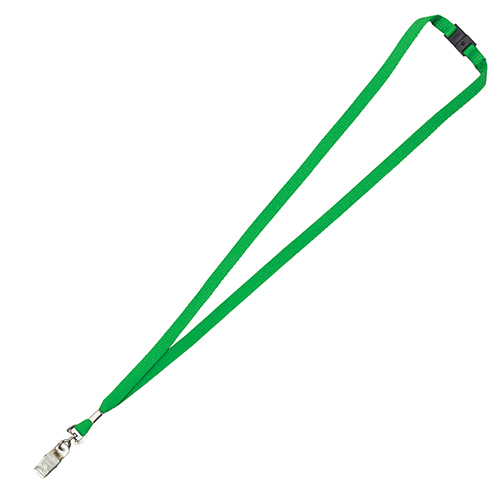 "OWEN" 3/8" Blank Lanyard with Breakaway Safety Release Attachment - Bulldog Clip