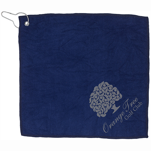 "THE WEDGE" 300GSM Heavy Duty Microfiber Golf Towel with Metal Grommet and Clip 12" x 12"