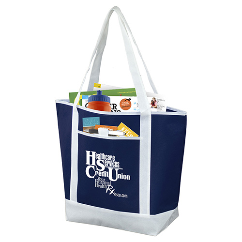 17-1/2" W x 13-1/2" H x 6" D - "THE LIBERTY" Beach, Corporate and Travel Boat Tote Bag