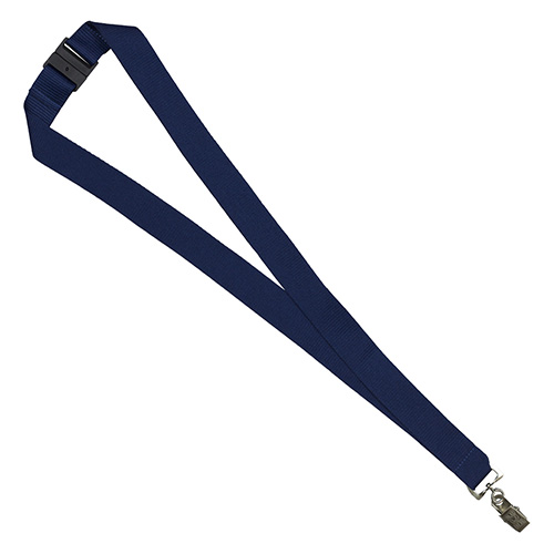 "OWEN" 1” Blank Lanyard with Breakaway Safety Release Attachment - Bulldog Clip