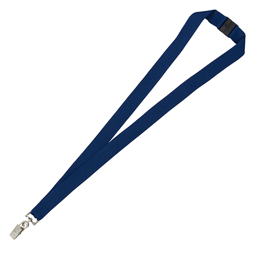 "OWEN" 3/4" Blank Lanyard with Breakaway Safety Release Attachment - Bulldog Clip