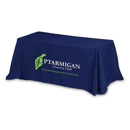 "Preakness Six" 3-Sided Economy Table Cover & Throws (Spot Colour Print) / Fits 6 ft Table