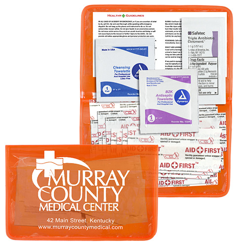 "HEAL-ON-THE-GO XL" 15 Piece Economy First Aid Kit in Colorful Vinyl Pouch