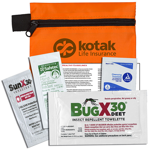 "STAY SAFE KIT 4" Piece Insect Repellent Kit in Zipper Pack