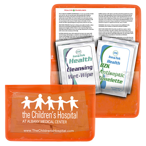 "CRESCENT" First Aid Antiseptic & Disinfectant Wipes Pack In Translucent Vinyl Pouch