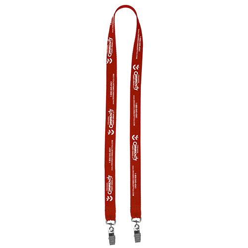 "CULVER" 3/4" Width Dual Attachment Silkscreen Polyester Lanyard