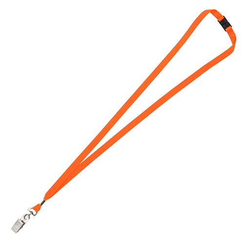 "OWEN" 3/8" Blank Lanyard with Breakaway Safety Release Attachment - Bulldog Clip