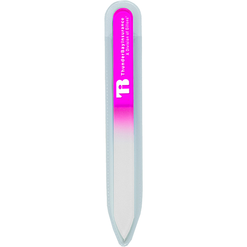 "NAILED IT" Tempered Glass Nail File in Clear Sleeve
